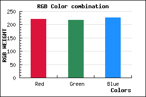 rgb background color #DCDAE2 mixer