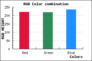 rgb background color #DCDBEB mixer