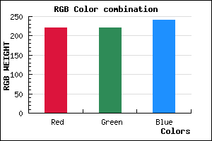 rgb background color #DCDCF0 mixer