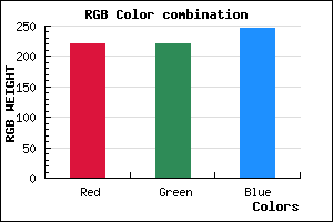 rgb background color #DCDCF6 mixer