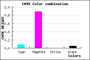 #DC1AF3 color CMYK mixer