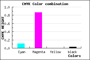 #DC21F7 color CMYK mixer