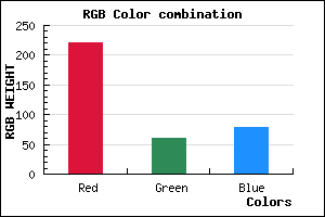 rgb background color #DC3C4F mixer