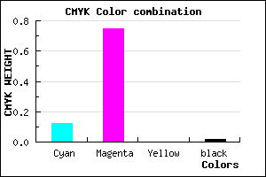 #DC3EFA color CMYK mixer