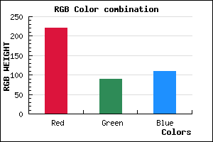 rgb background color #DC596D mixer
