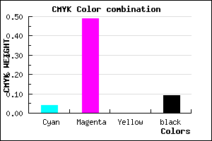 #DD76E7 color CMYK mixer