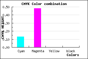 #DD84FF color CMYK mixer