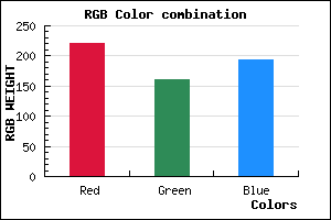 rgb background color #DDA1C2 mixer