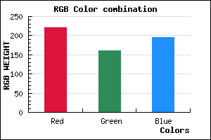 rgb background color #DDA1C3 mixer