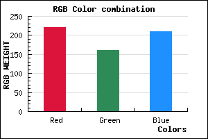 rgb background color #DDA1D1 mixer