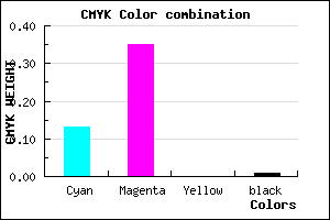 #DDA5FD color CMYK mixer