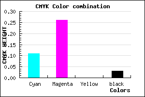 #DDB8F8 color CMYK mixer