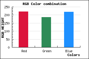 rgb background color #DDBBDB mixer