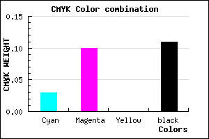 #DDCDE3 color CMYK mixer