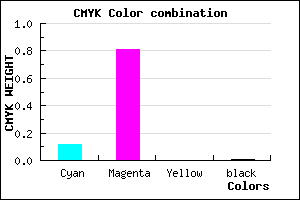 #DD30FC color CMYK mixer
