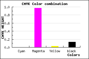 #DD07D6 color CMYK mixer