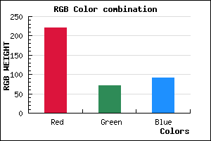 rgb background color #DD485C mixer