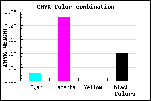 #DEB2E6 color CMYK mixer