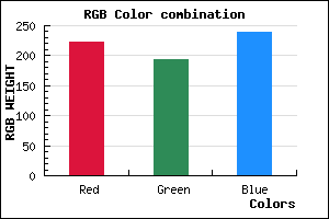 rgb background color #DEC1EF mixer