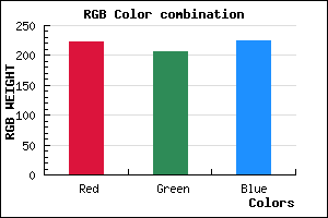 rgb background color #DECFE1 mixer