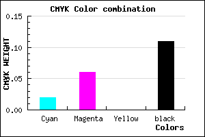 #DED4E2 color CMYK mixer