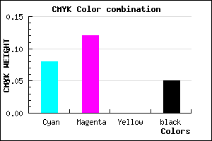 #DED4F2 color CMYK mixer
