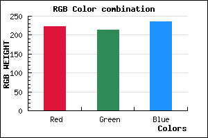 rgb background color #DED6EC mixer