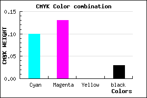 #DED7F7 color CMYK mixer