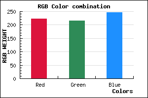 rgb background color #DED7F7 mixer