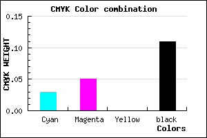 #DED8E4 color CMYK mixer