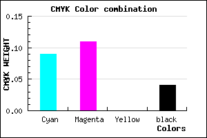 #DED8F4 color CMYK mixer