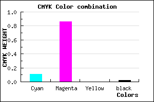 #DE24FA color CMYK mixer