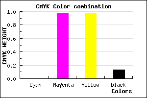 #DE0606 color CMYK mixer