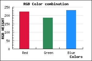 rgb background color #DFBBE7 mixer