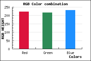 rgb background color #DFDAE8 mixer