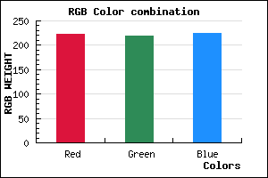 rgb background color #DFDBE1 mixer