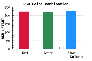 rgb background color #DFDCE0 mixer