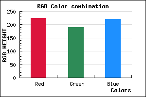 rgb background color #E0BEDD mixer