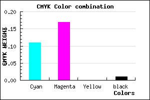 #E0D0FC color CMYK mixer