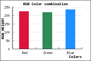 rgb background color #E0DBEB mixer