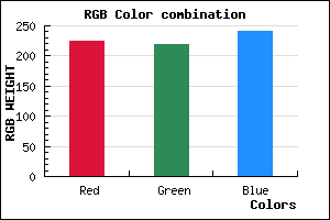 rgb background color #E0DBF1 mixer