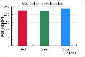 rgb background color #E0DFED mixer