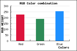 rgb background color #E1BCFF mixer