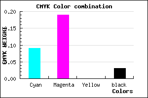 #E1CAF8 color CMYK mixer