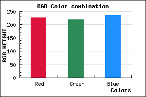 rgb background color #E2DBEB mixer