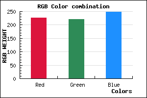 rgb background color #E2DCF8 mixer
