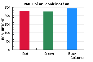 rgb background color #E2E0F2 mixer