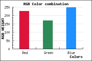 rgb background color #E3AAF8 mixer