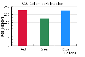 rgb background color #E3ADE1 mixer