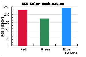 rgb background color #E3ADF1 mixer